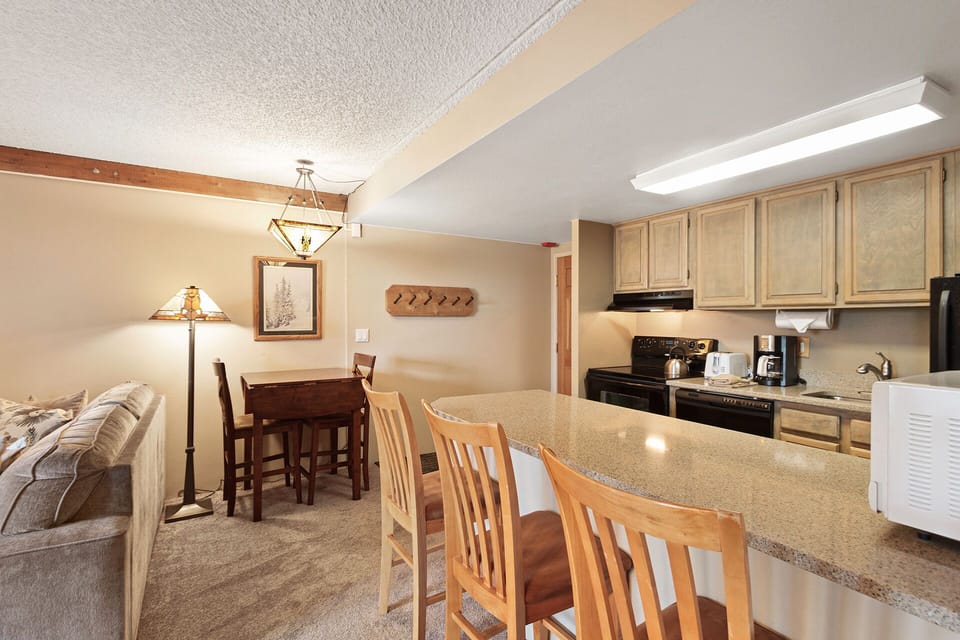 kitchen and dining area