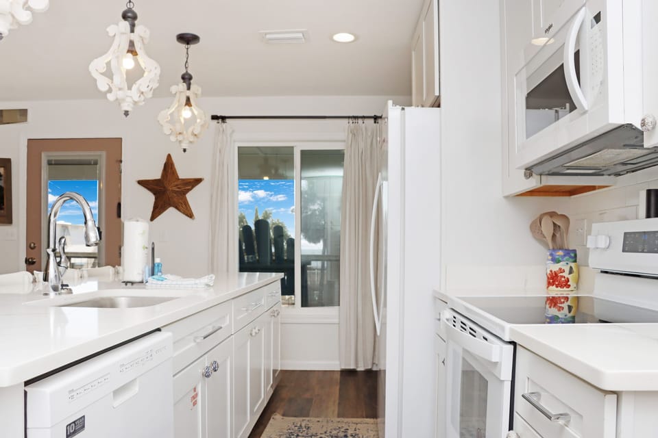 Kitchen with Beach View