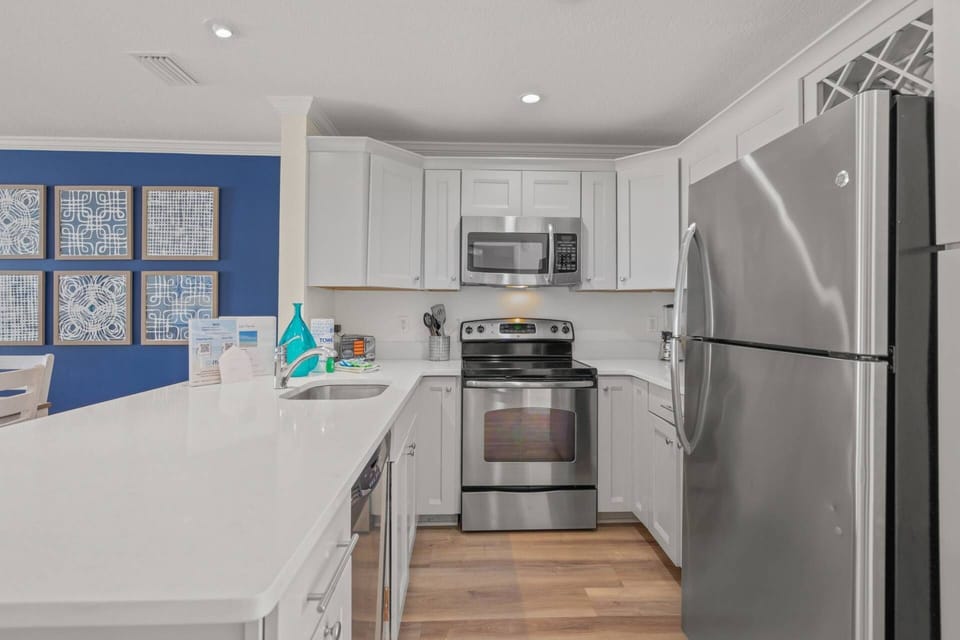 New natural solid stone countertops added! You have stainless appliances to whip up your favorite meals at home.