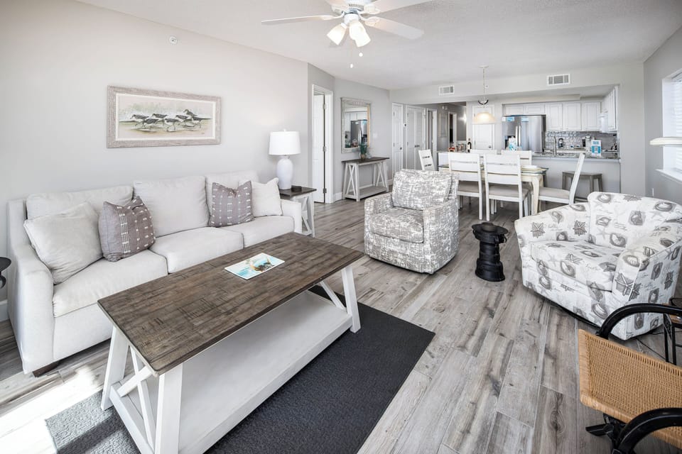 Living Room - Plenty of seating to relax after a day on the beach.