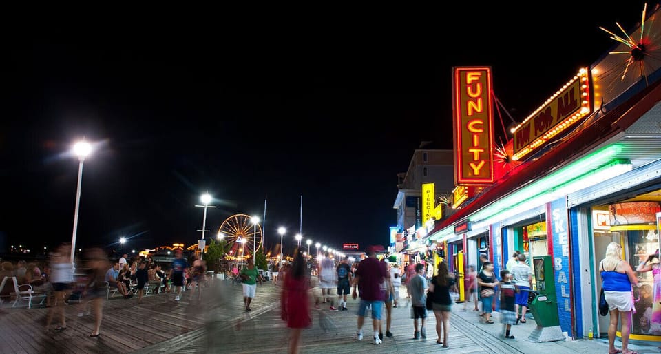 Ocean City Boardwalk at Night
