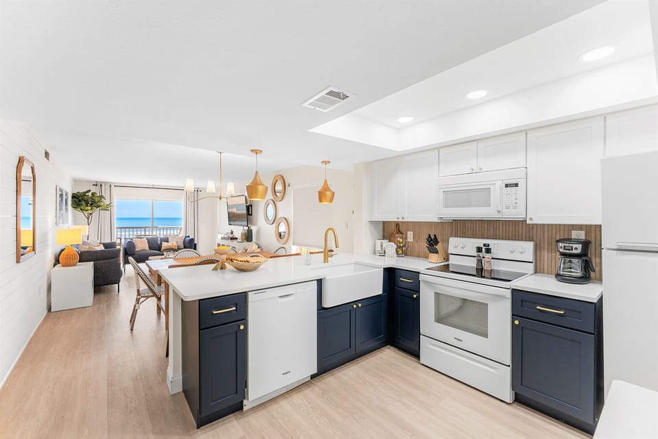 Enjoy the convenience of a fully equipped kitchen, stocked with all the essentials for preparing meals during your stay.