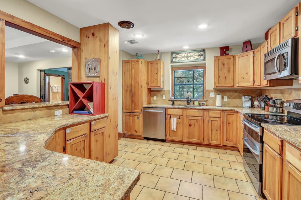 Large kitchen with plenty of countertop space