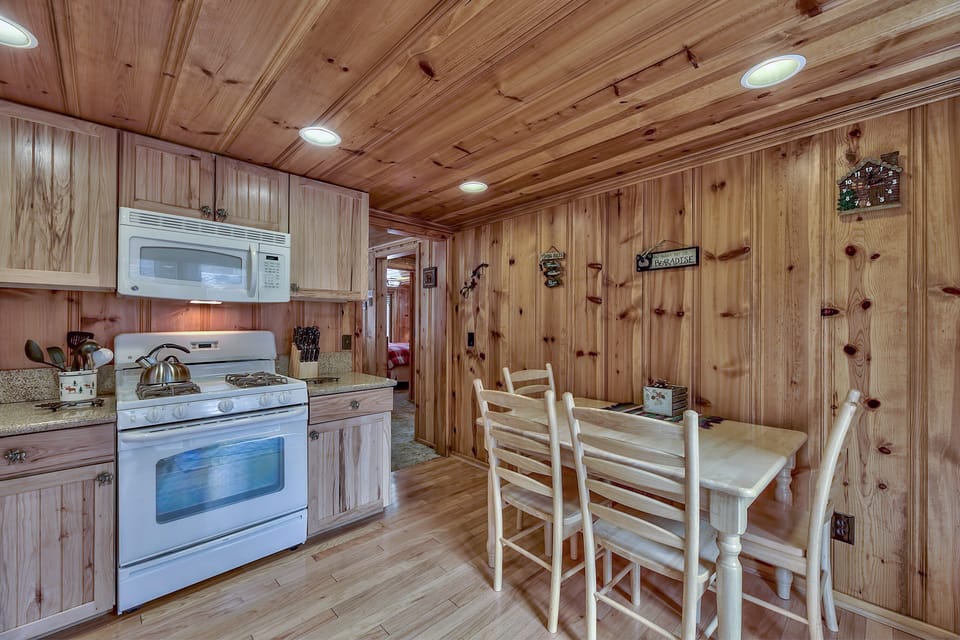 Cook up a meal in the kitchen on the gas stove with spider burners