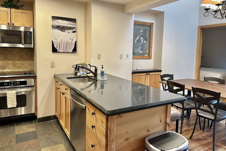 Our fully updated kitchen boasts brand-new appliances, sleek countertops, and everything you need for a gourmet cooking experience.