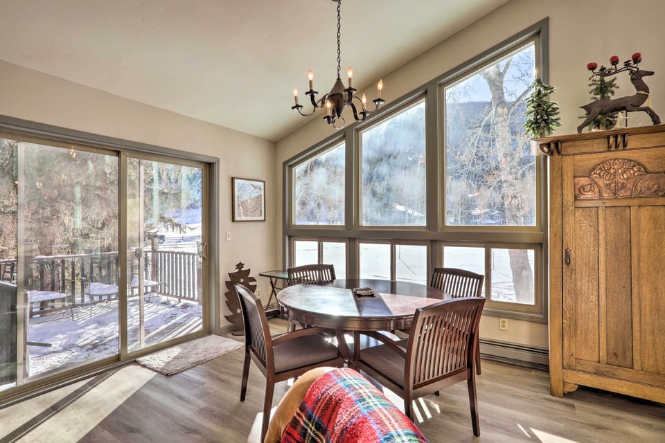 Living Area | Dining Table | Deck Access