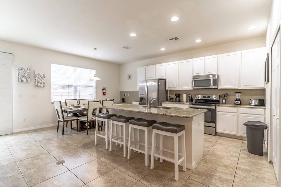 Open concept Kitchen and dining with seating for 10!