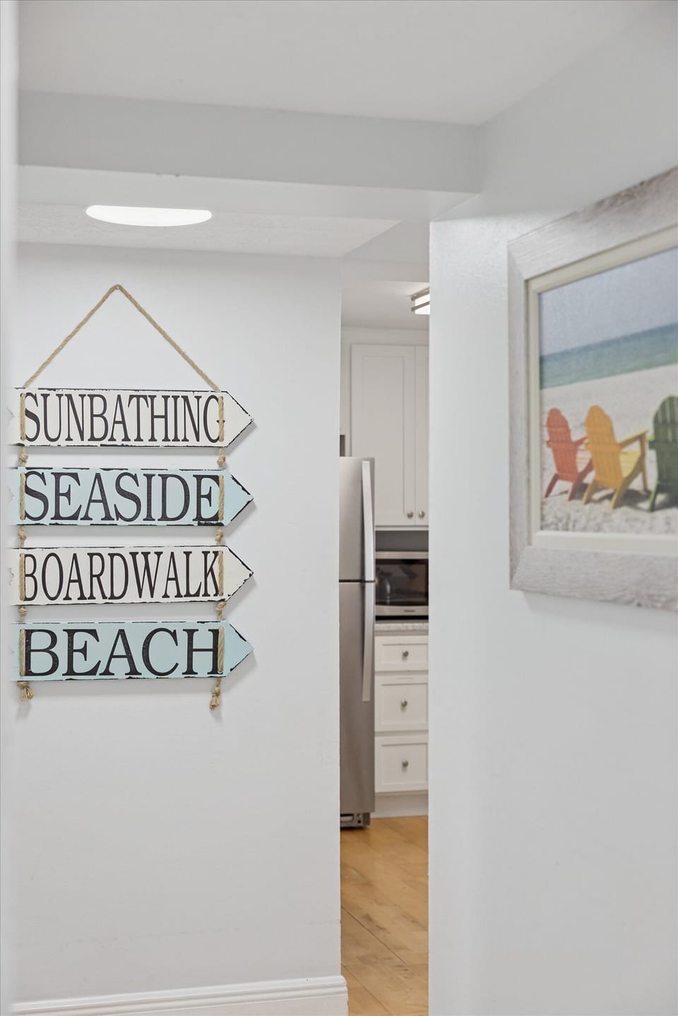 Coastal decor throughout the condo