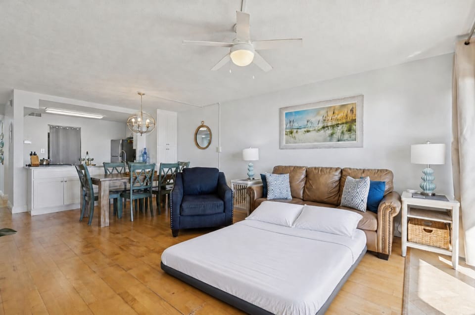 Queen air mattress for additional living room sleeping