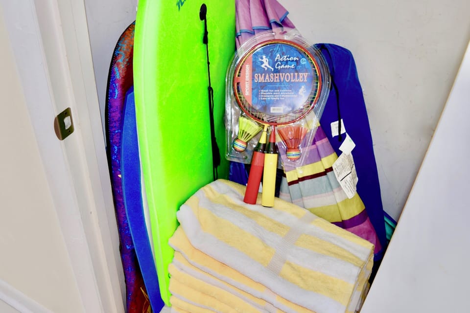 The condo is stocked with everything you need for the beach.