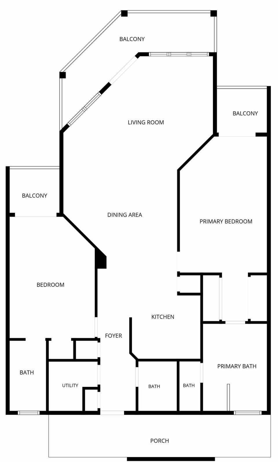 Floor plan showing the layout of this vacation rental