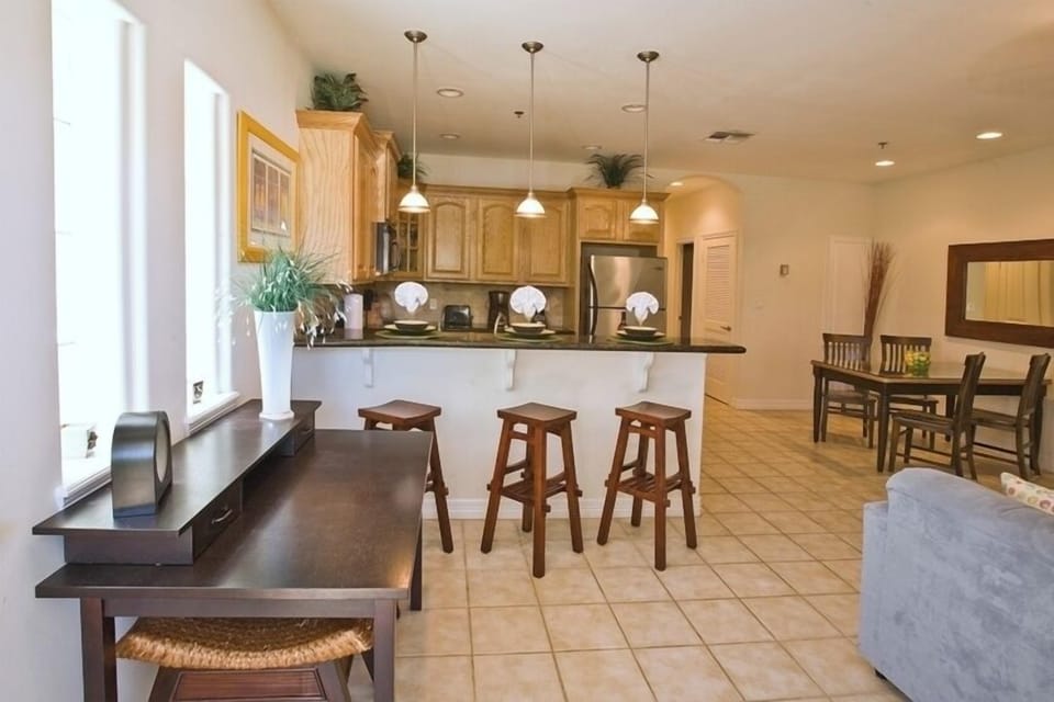 While our dining table seats 4, our breakfast bar and window seating provide space for everyone in the family.