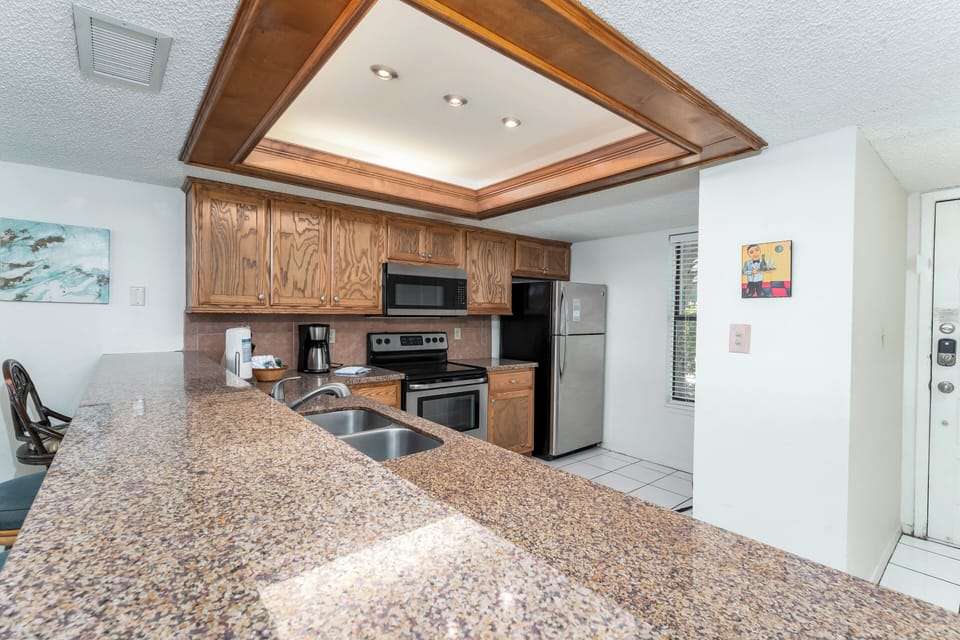 Skip the hotel mini-fridge! Book here and enjoy a fully-equipped kitchen!