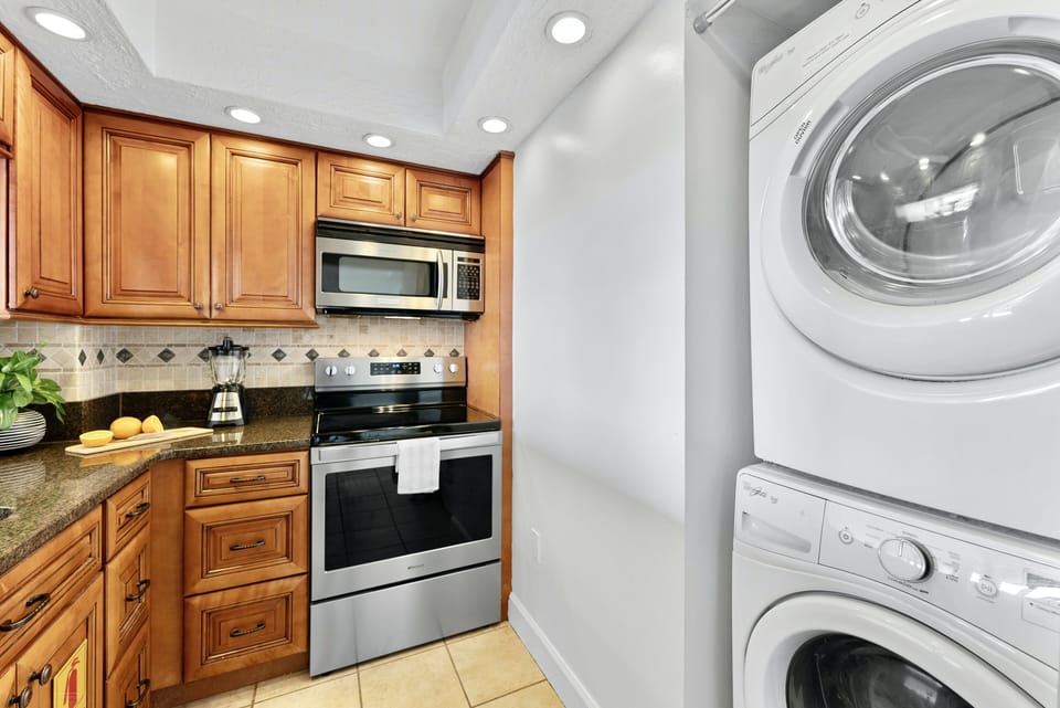 Your own washer and dryer in the unit. Super handy.