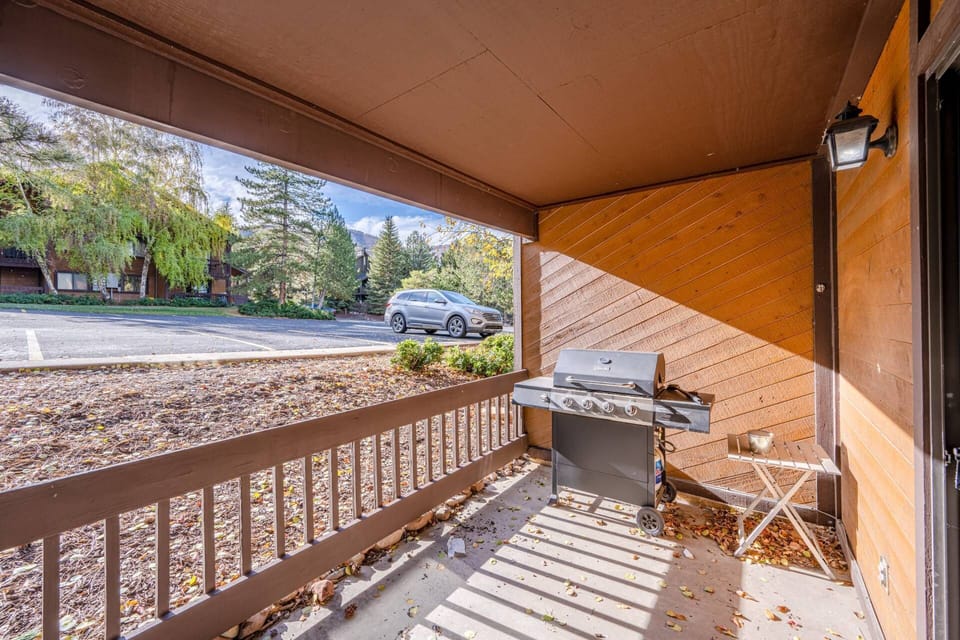 Private Patio with Gas Grill, Sliding Door Access to the Home