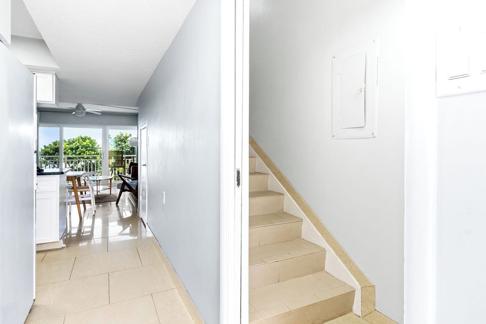 Two-story unit with staircase