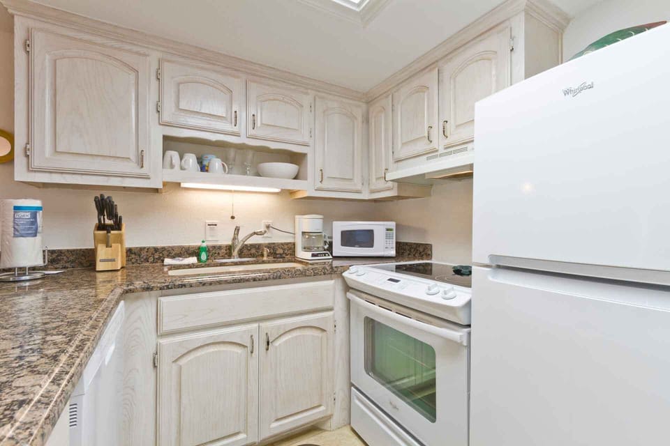 The kitchen is equipped with everything you might need to prepare delicious meals.