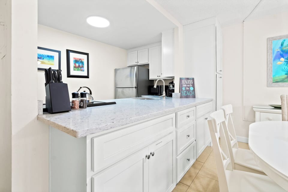 Spacious kitchen with ample counter space