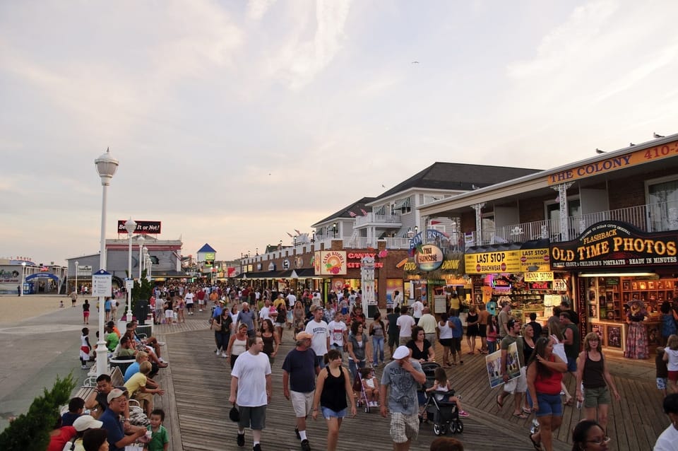Boardwalk in Ocean City MD