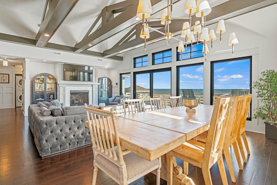 Dining Area and Living Room with Ocean View on Third Level