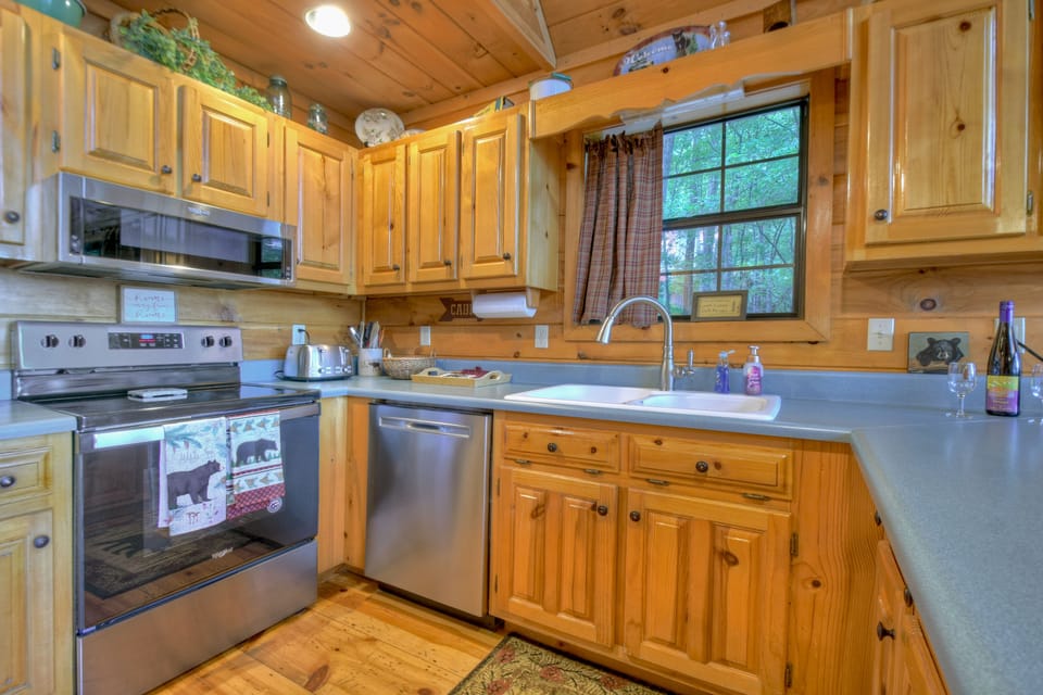 Fully stocked kitchen