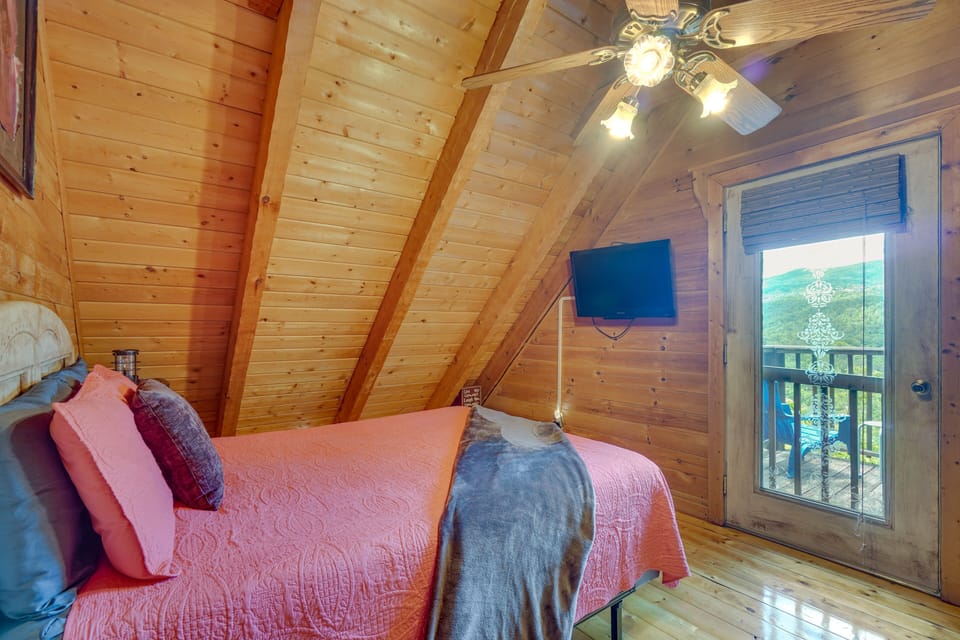 Bedroom 1 (Loft) | Stairs Required | Queen Bed