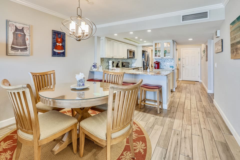 Dining and kitchen