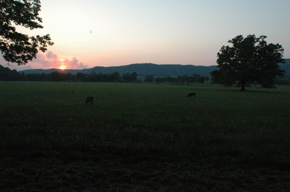 Sunset at Cade's Cove