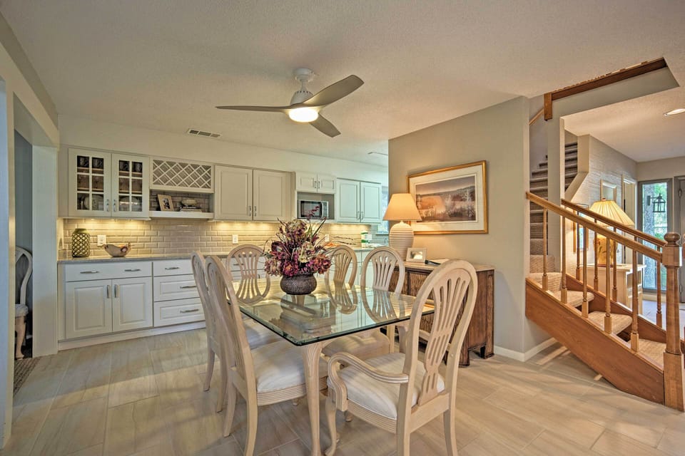 Dining Room | Central A/C | Staircase w/ Skylight