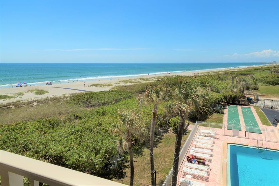 You can see the Pier down the shoreline from your private balcony views!