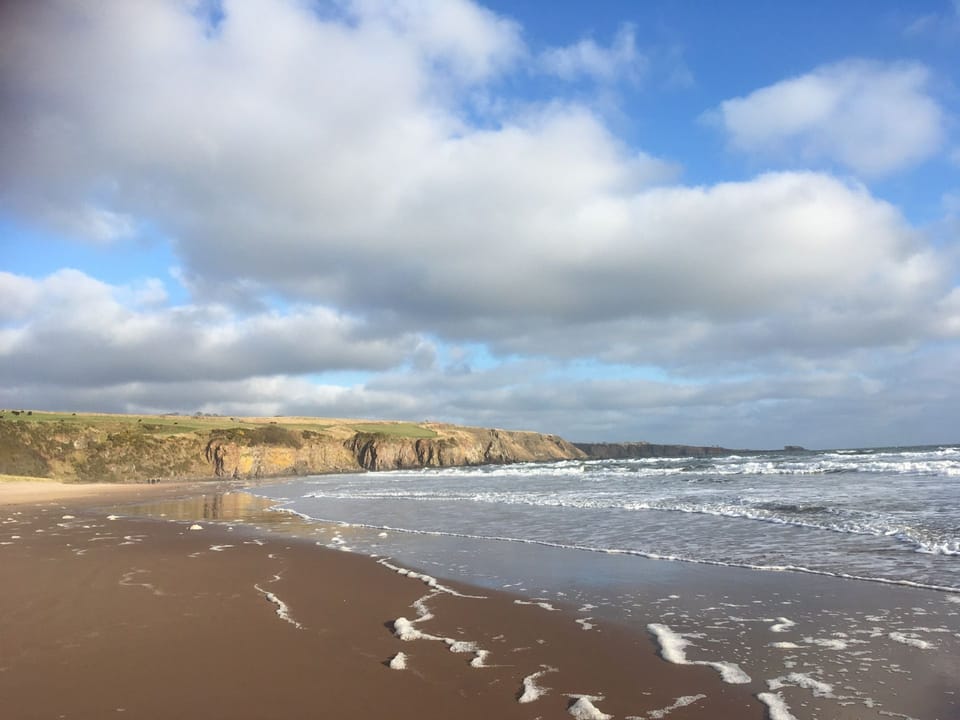 Lunan bay just 10 minutes drive away is one of several beaches you can visit.