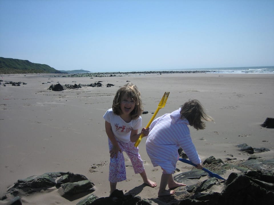One of the sandy beaches near Stables Cottage