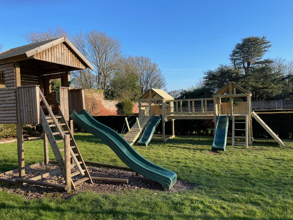 Childrens play area in the estate walled garden