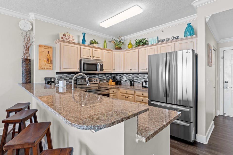 Fully stocked kitchen