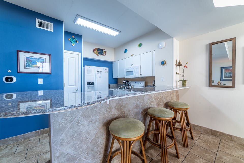 Coastal casual decor and color throughout