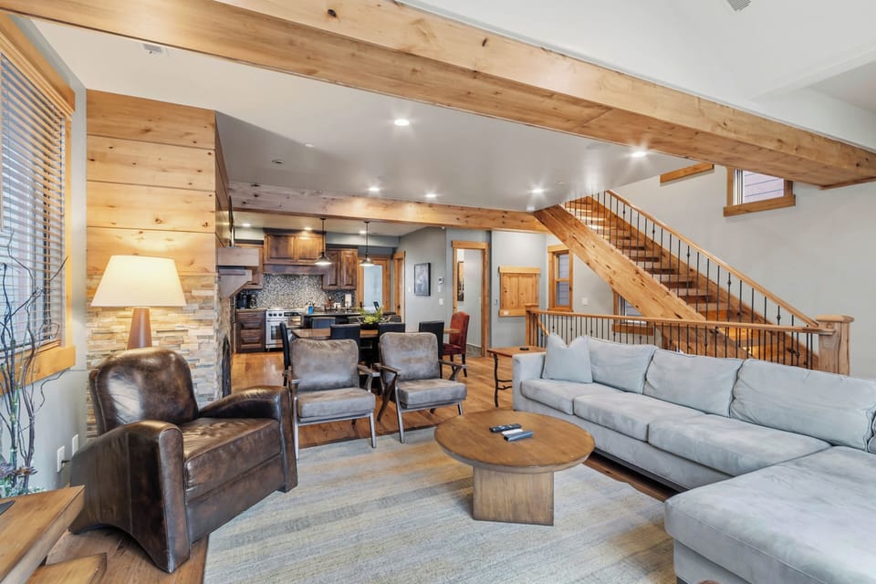 Level 3 - Great Room with Beautiful Hardwood Floors and High-end Finishes - Living Room, Dining Area and Kitchen