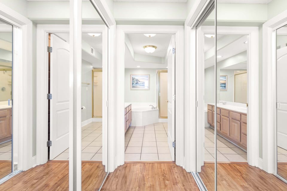 Primary Closet + Bathroom Entry