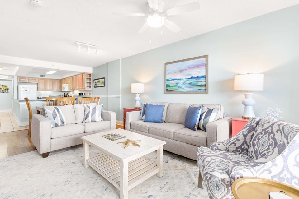 Living Room - Queen Sleeper Sofa, Balcony Access, TV