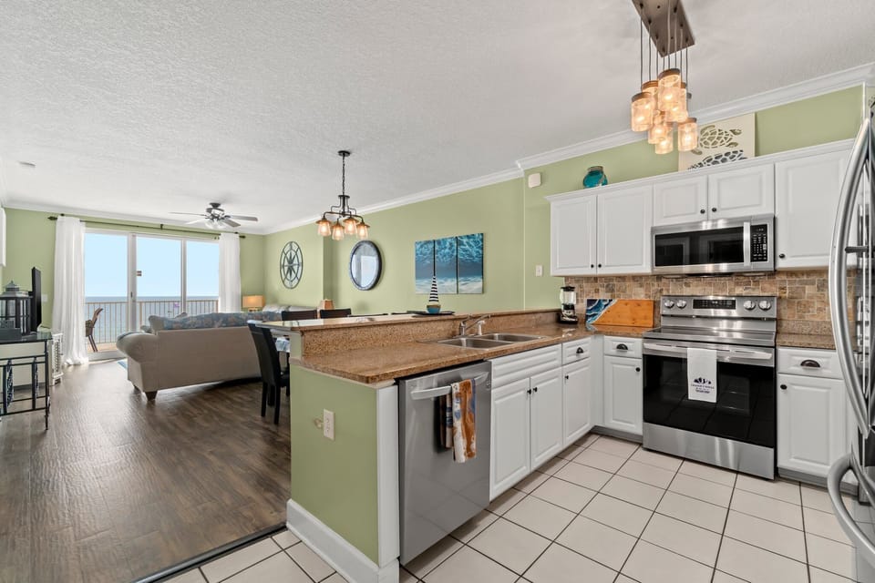 Full Size Kitchen with Bar Seating
