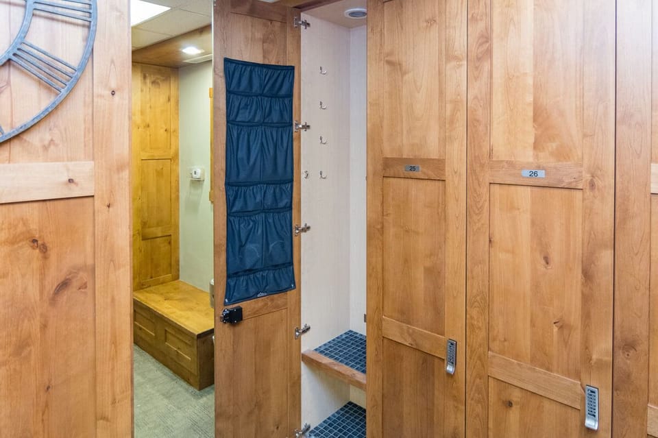 Private ski locker available to you
