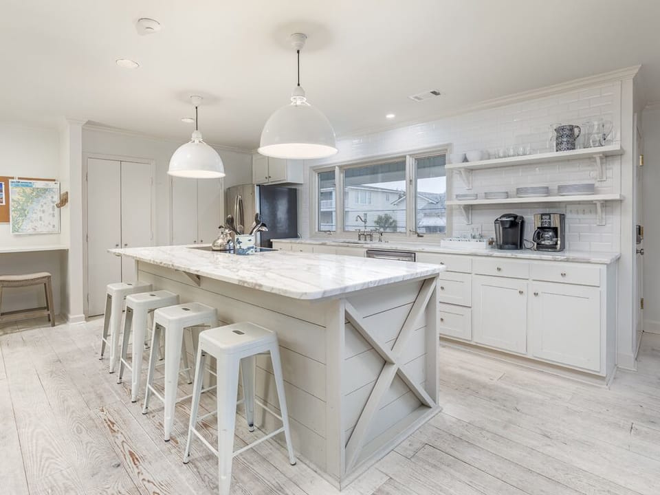 Large Open Kitchen - Breakfast Bar Seating for Four - Second Floor