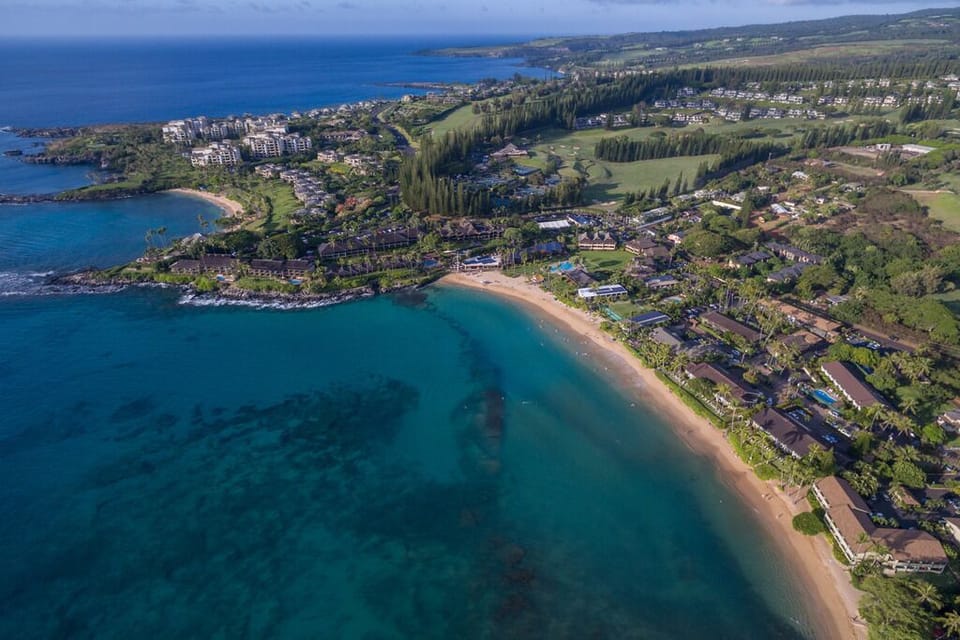 Aeriel View Of Napili And Kapalua Beaches at Napili Bay Resort