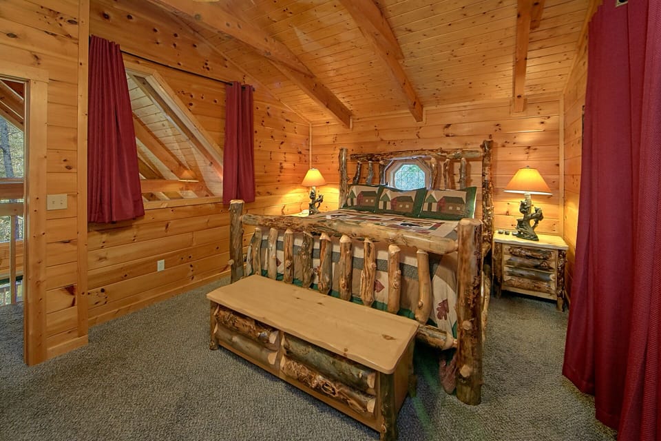 Master Suite - Upstairs bedroom with amazing furnishings, decor, and walk-out balcony