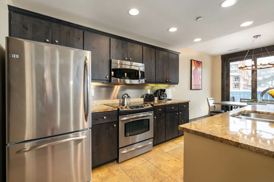 Updated appliances in the chef's kitchen