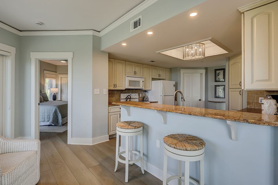 Kitchen with bar seating