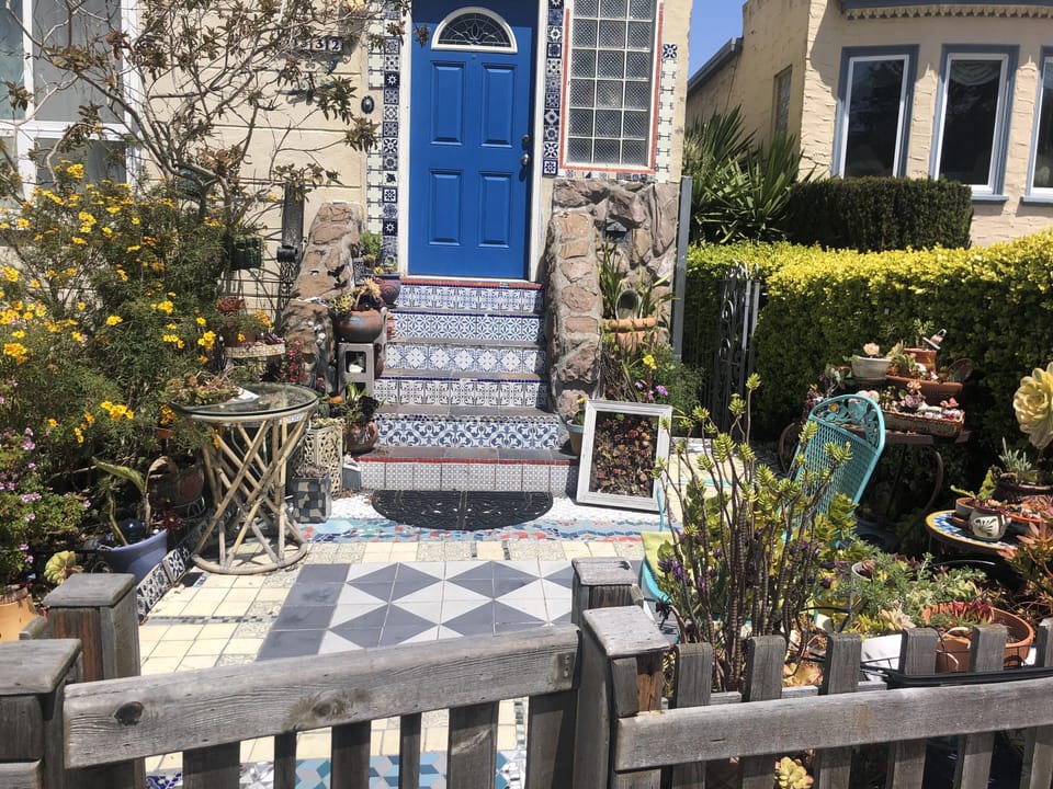 Entrance to our home. 5 minute walk from West Portal train station, restaurants.