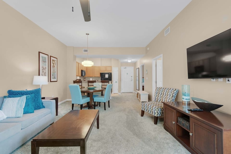 Living room to kitchen view
