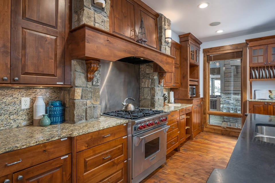 Enjoy high-end appliances in the open kitchen