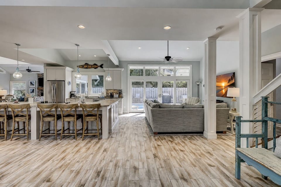 Open Concept Kitchen, Dining and Living Room