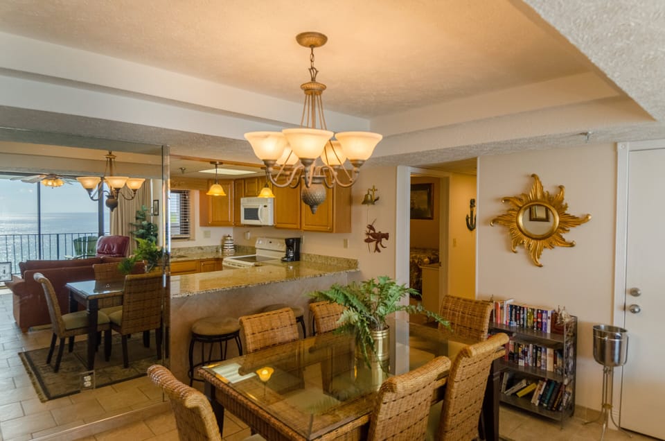 View toward the kitchen from the great room.